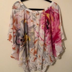 Ladies Unique Spectrum Floral Blouse Size X-Large
